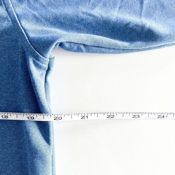 Adidas Climalite Mens 1/4 Zip Mock Neck Long Sleeve Shirt Blue Medium - Picture 8 of 8